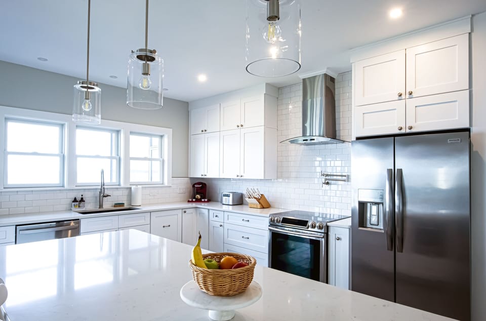 Kitchen - renovated 2022.  Views from Sink and large area for visiting 