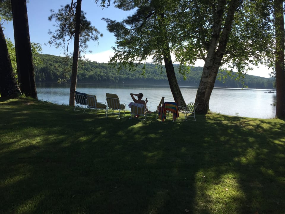 Private back yard hang out overlooking beautiful Lake Christopher