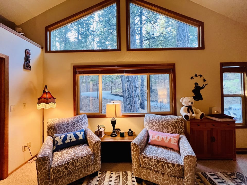 Sitting area in master bedroom