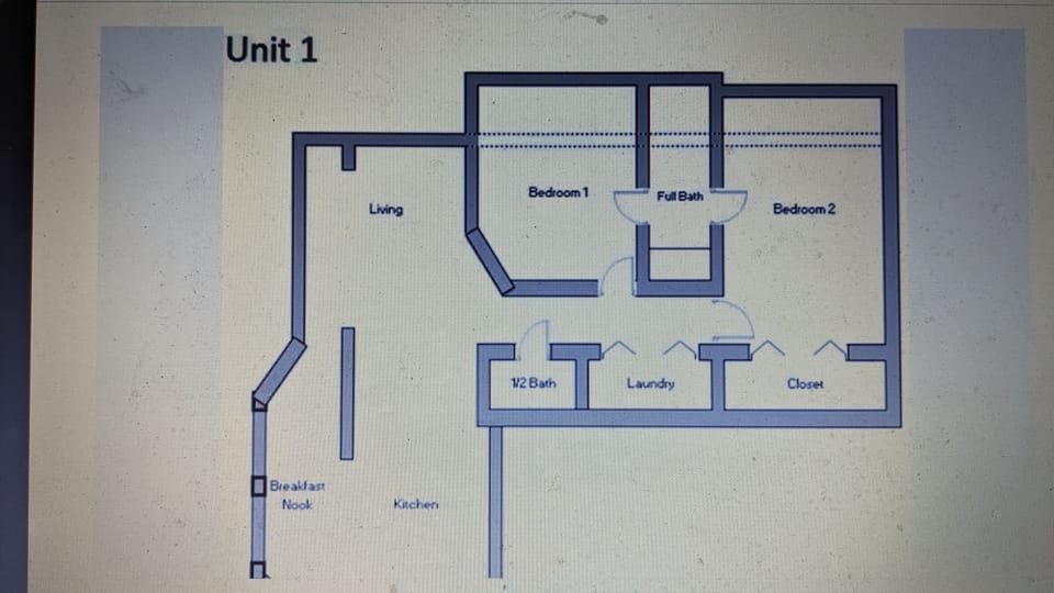 Floor plan for the 2-Bedroom Unit

