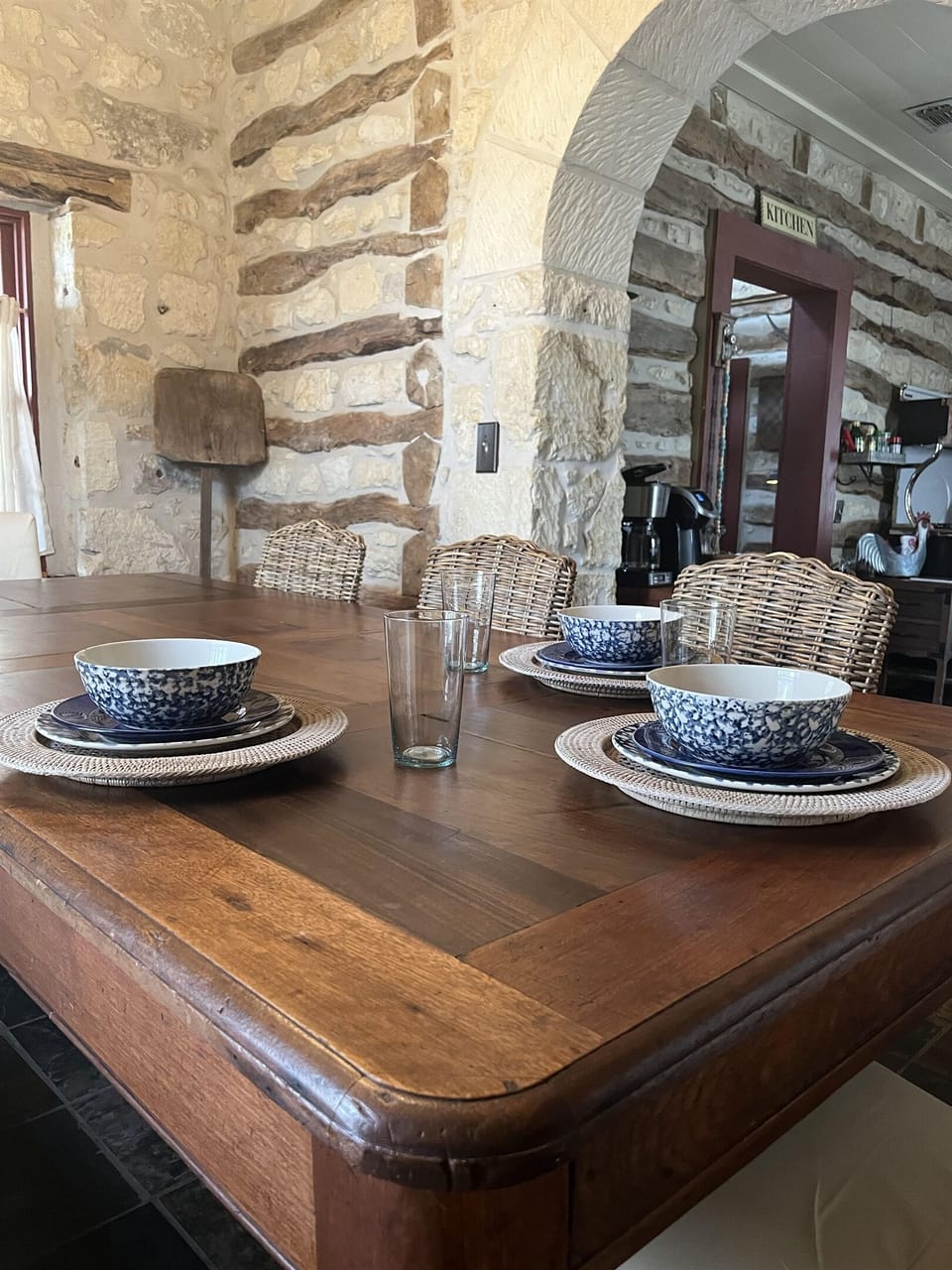 Family sized dining table