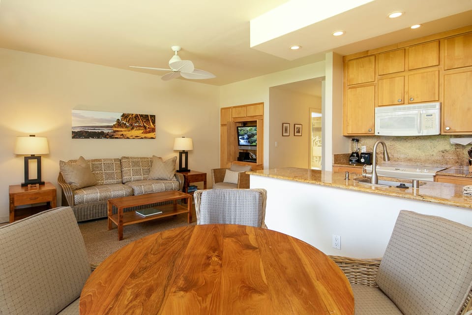 View from dining area to living area