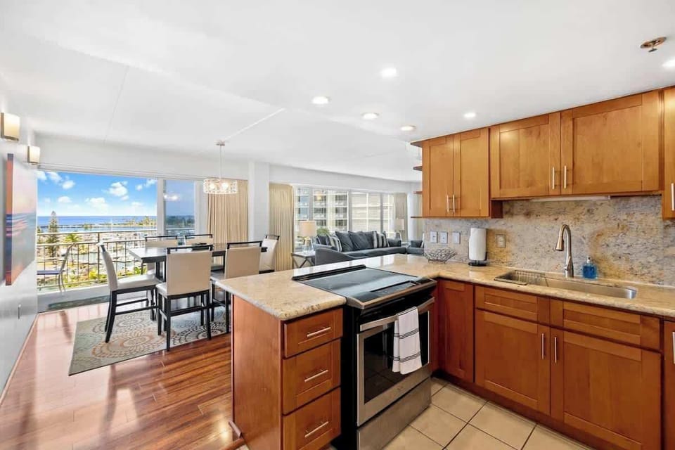 Kitchen space, Dining, and Living area