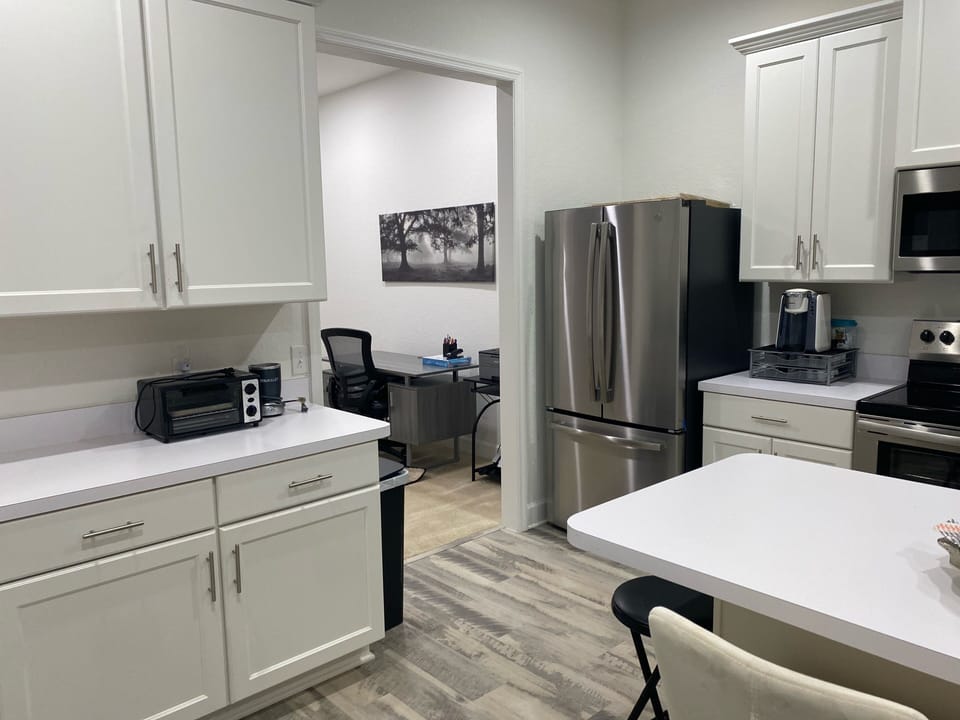 Prepare and eat your meals in this full kitchen