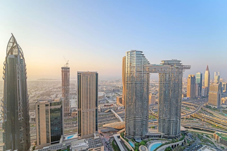 Penthouse View: Stunning skyline vistas from your luxurious retreat in the heart of Dubai!
