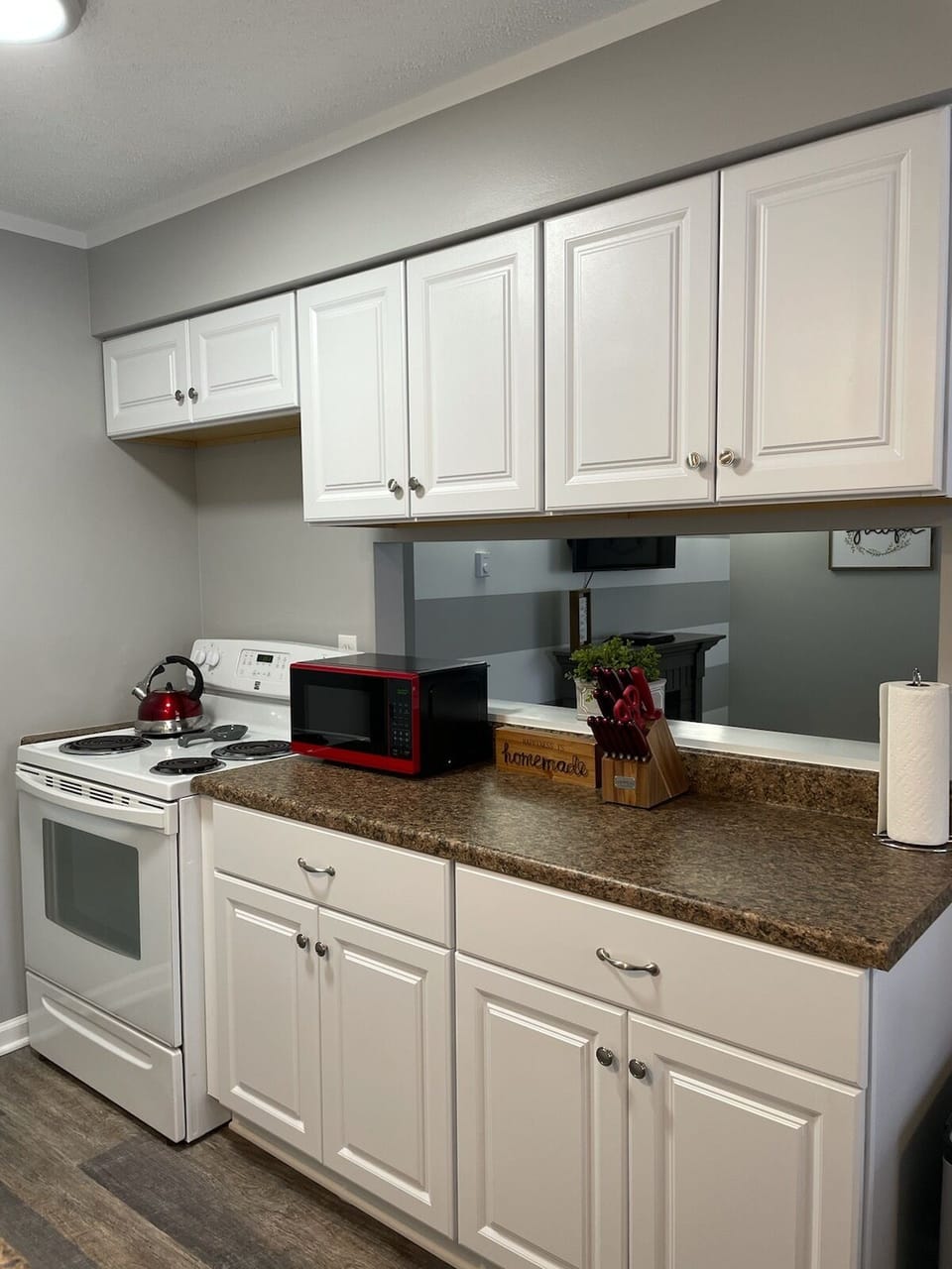 All the comforts of home so you can easily prepare meals! 