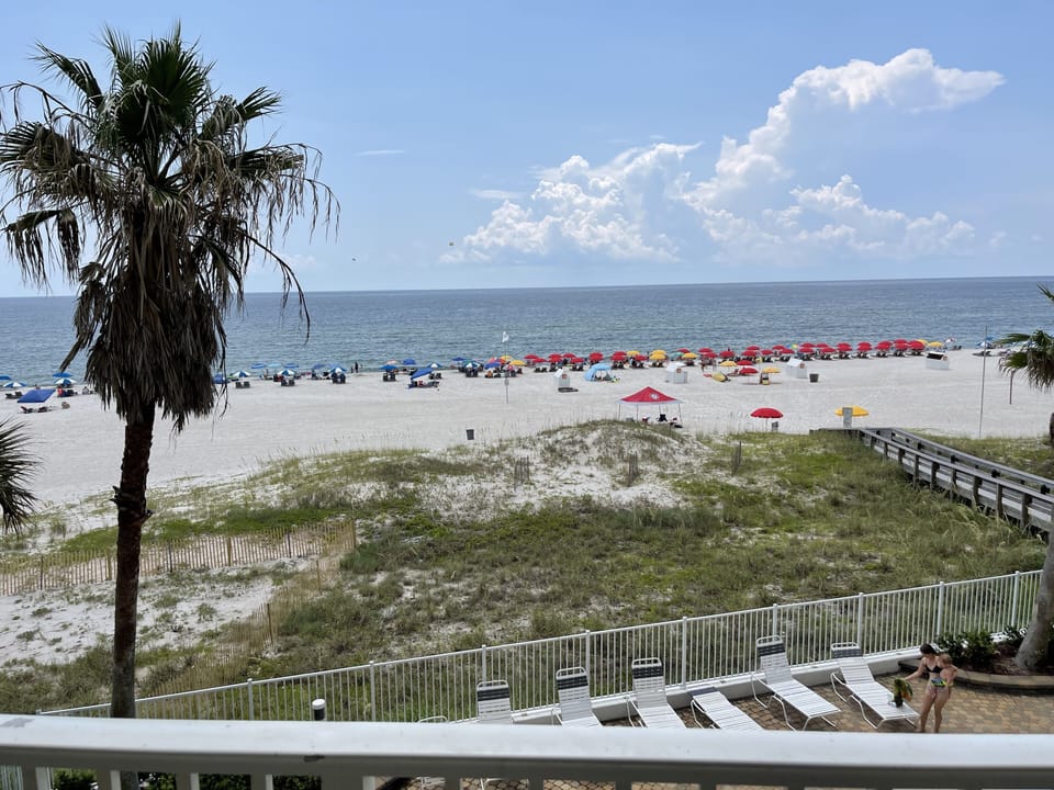 view from the balcony