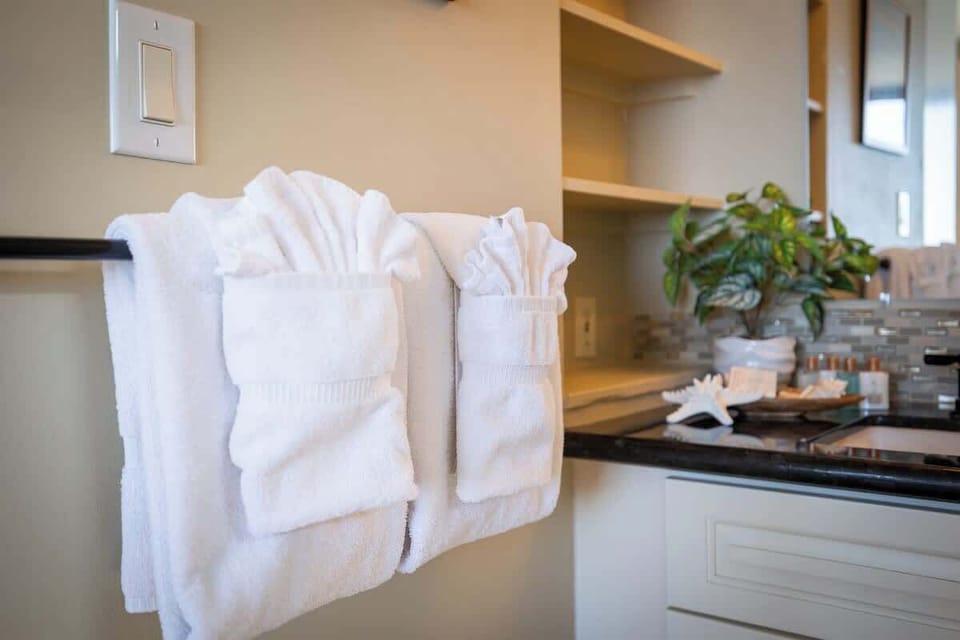 Bath towels are provided 