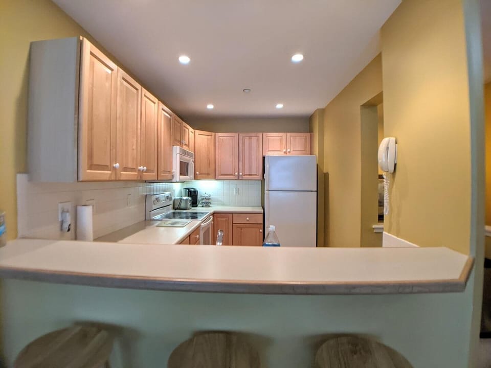 counter seating view of kitchen