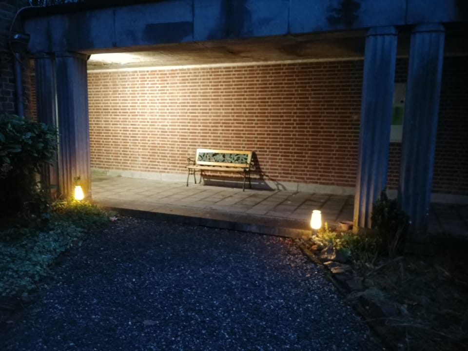 View on external entrance and smokers spot