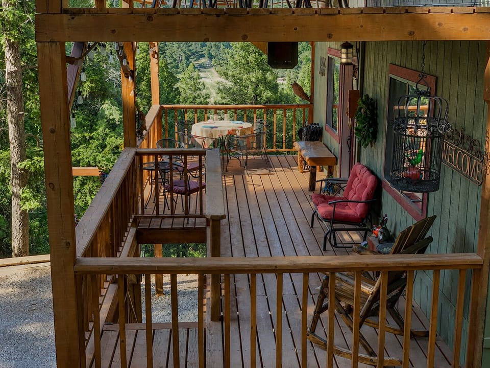 Entry deck. No-step entry to the main level is from back the parking