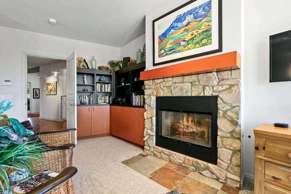 Fireplace in master bedroom 
