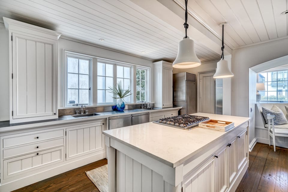 Gourmet kitchen with high-end appliances