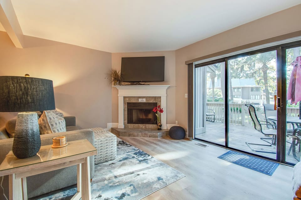 Family room opens to deck