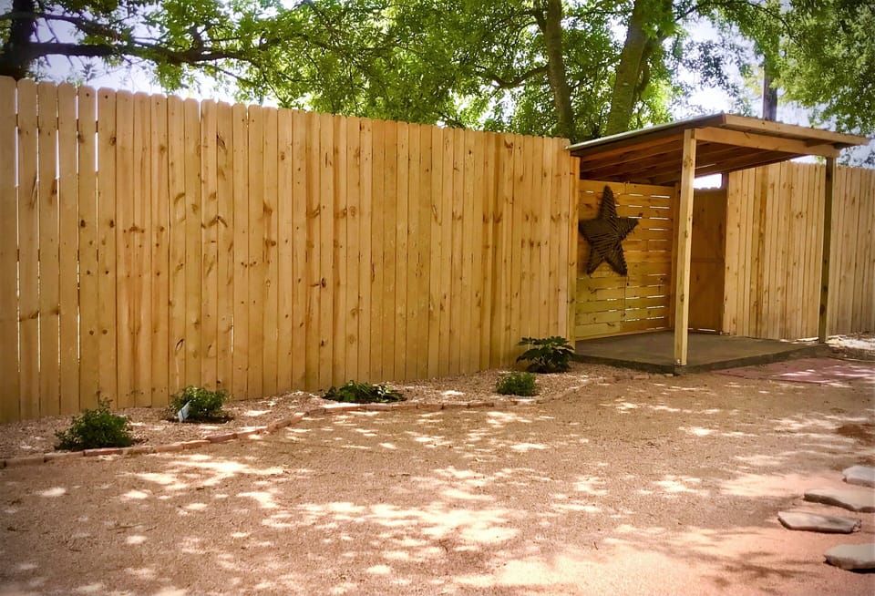 Private backyard patio