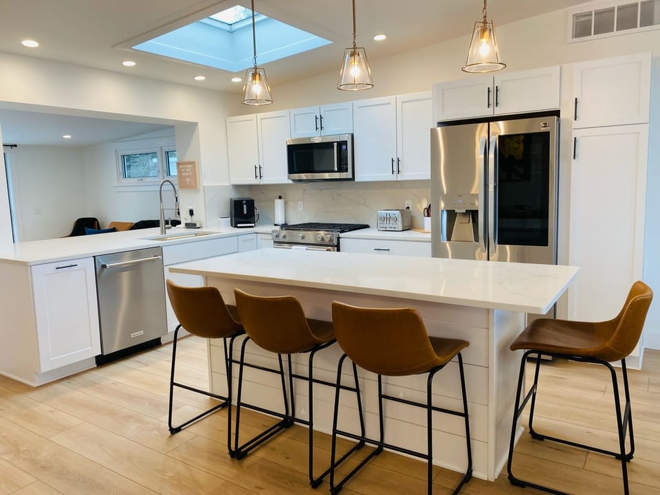 New kitchen with big island