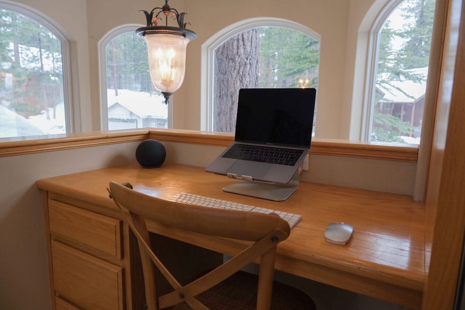 Office nook for when you have to work-from-home. 1GB wifi internet available.