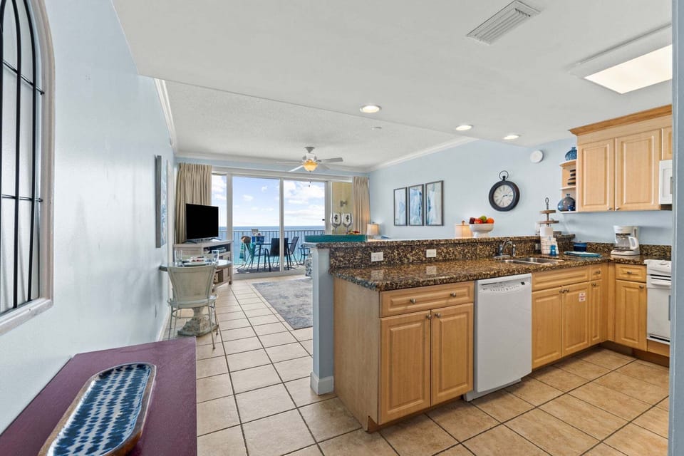 Full Size Kitchen with Bar Seating