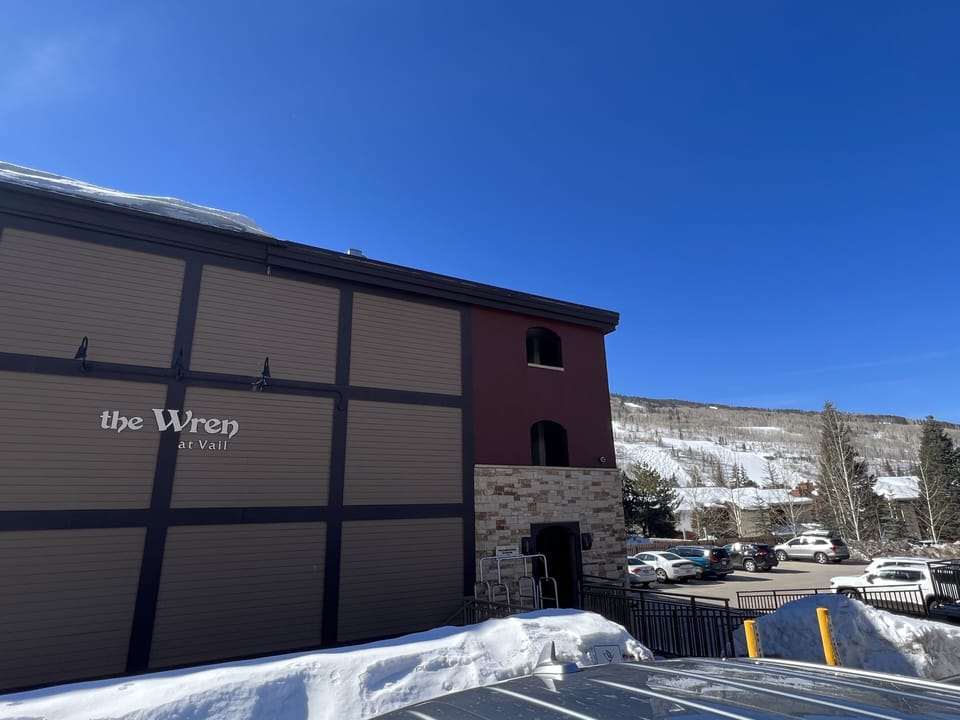 The Wren at Vail. Free parking and free shuttle to slopes and all Vail Villages.