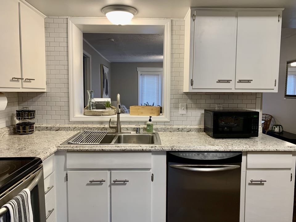 Kitchen with subway tile 