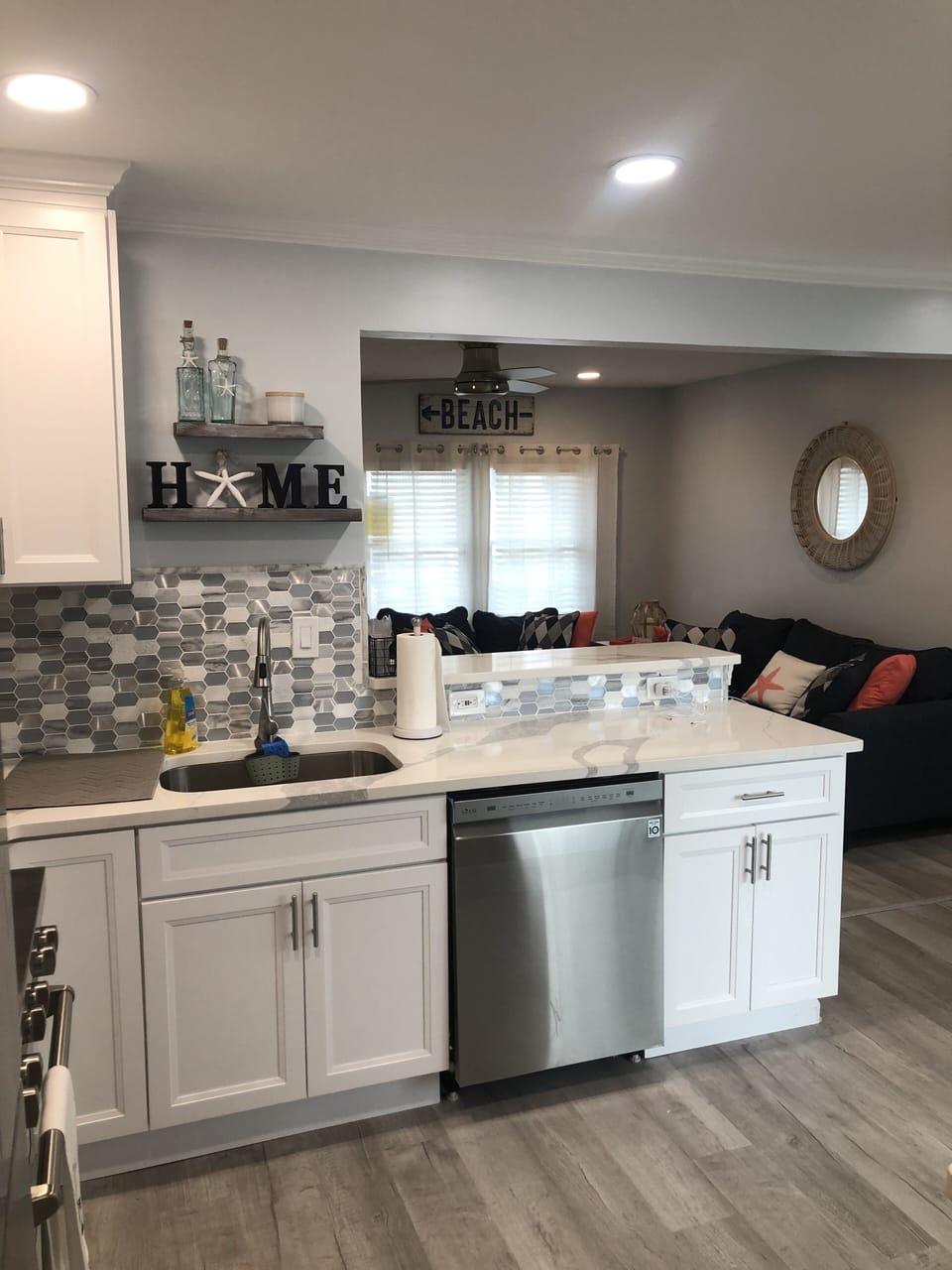 Spacious and open with sight lines throughout. 