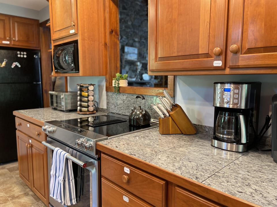 New appliances in the updated kitchen. 