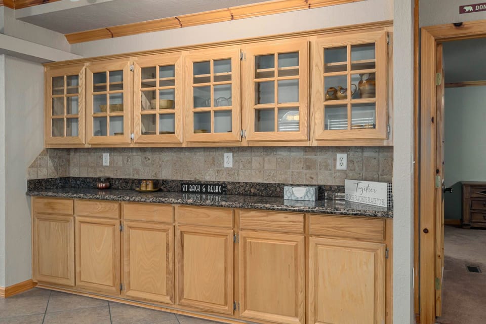 In open kitchen, main house