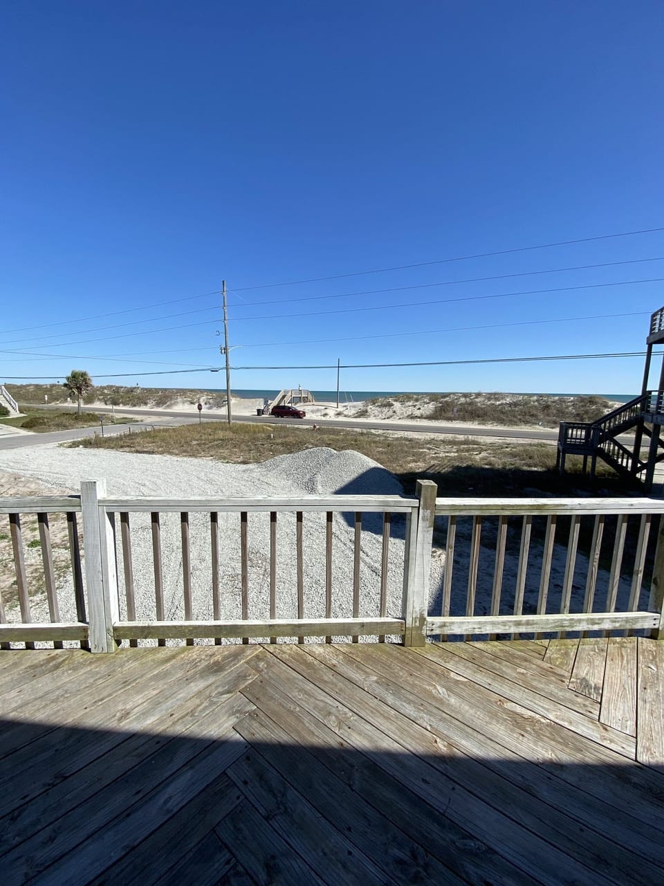 Deck view of atlantic ocean