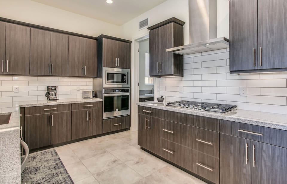 Large kitchen with plenty of counter space to prep meals