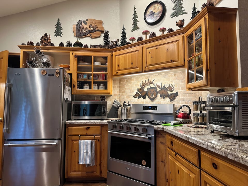 Kitchen with stainless steal appliances