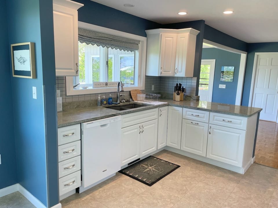 Modern Fully Equipped Kitchen with a View of Penobscot Bay