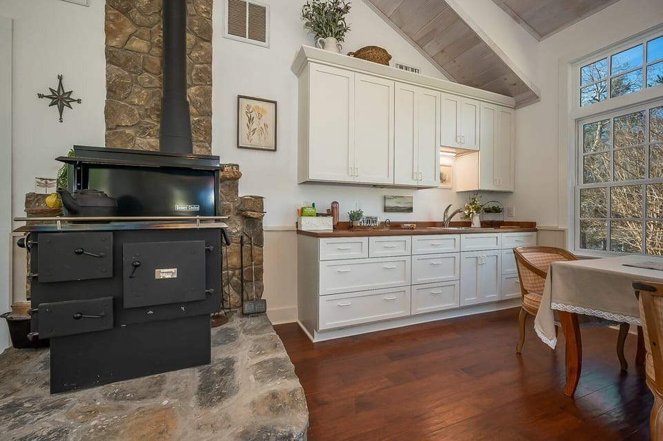 Wood Cookstove and wet bar