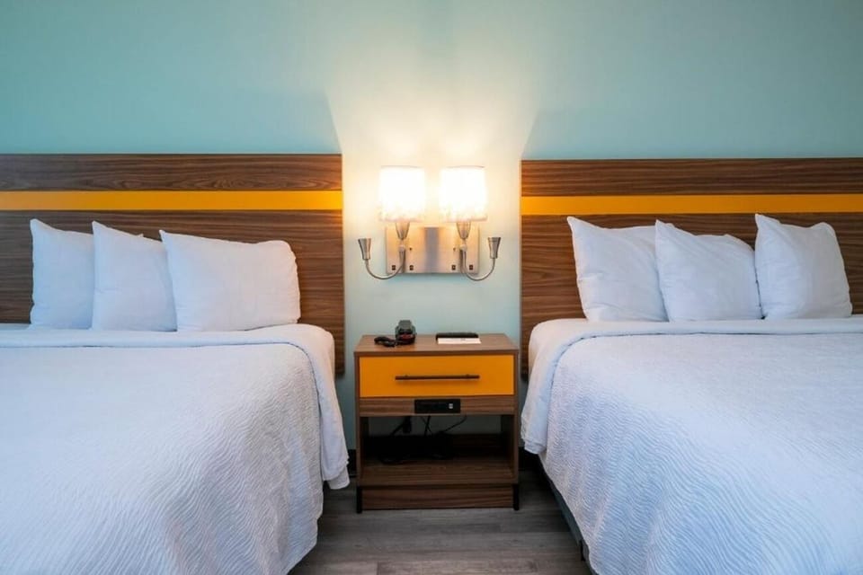 Sink into crisp linens and enjoy a restful night’s sleep.