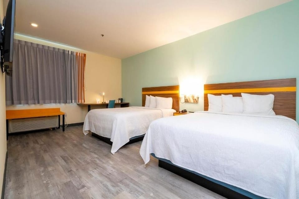 Stretch out in an airy room with space to move.