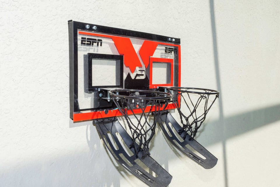 Close-up of the in-pool basketball game, adding a playful touch to your stay for friendly family competitions and splashy fun!
