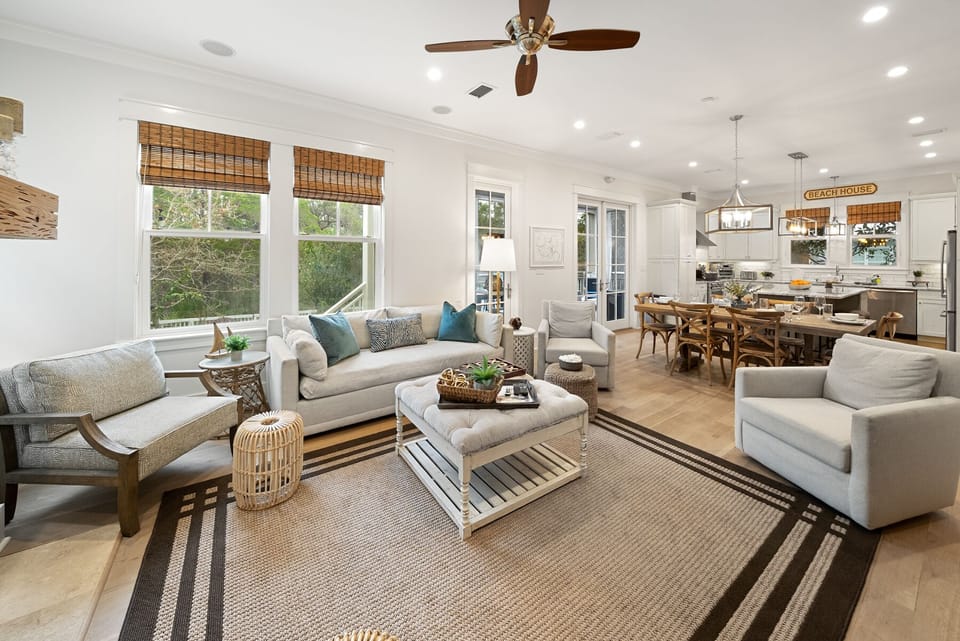 All Decked Out | Living Room | The Preserve at Grayton Beach | 30A