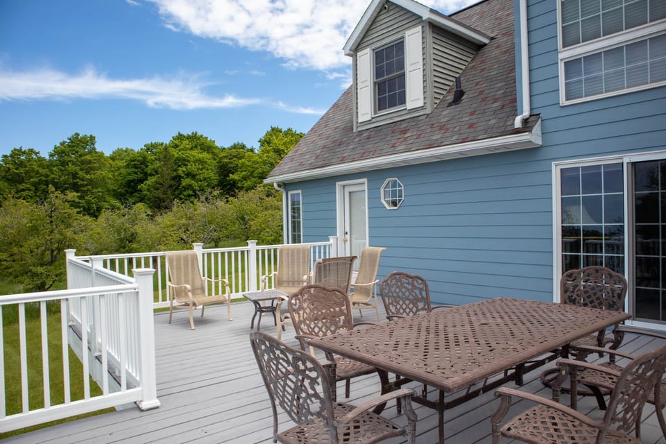 Deck overlooking Lake Michigan