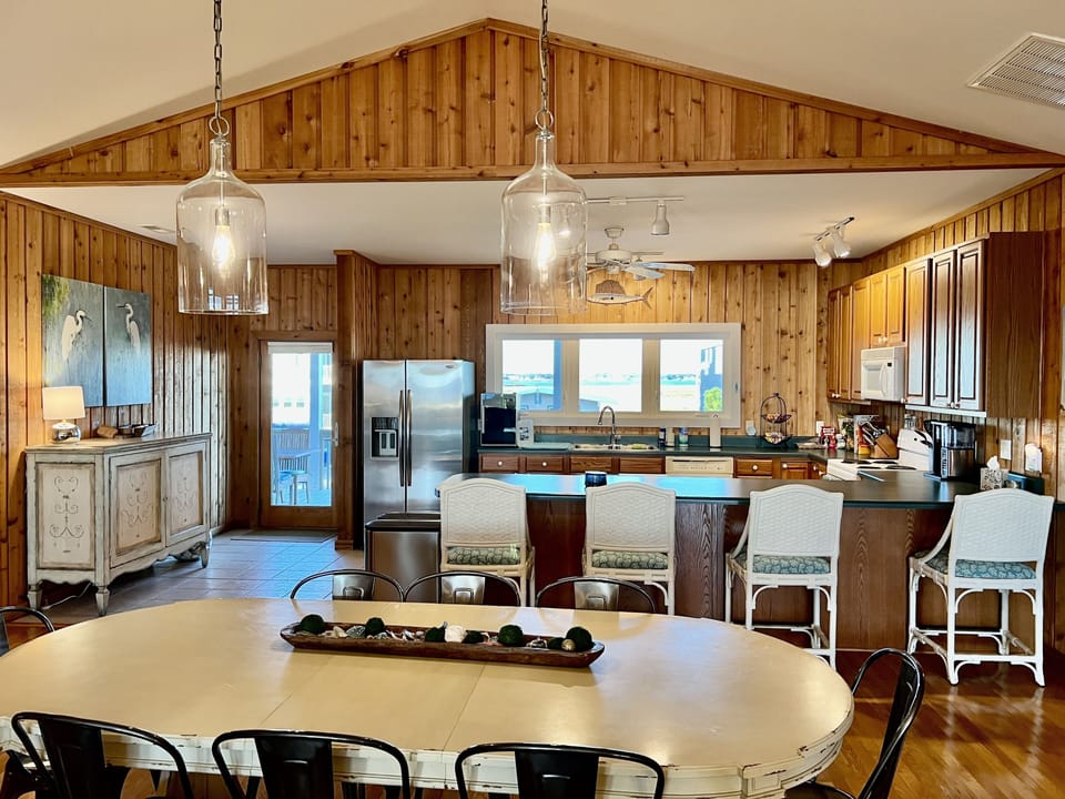 View from dining toward the kitchen