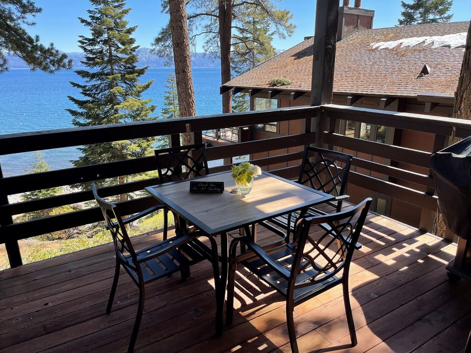 Deck with Patio furniture and BBQ