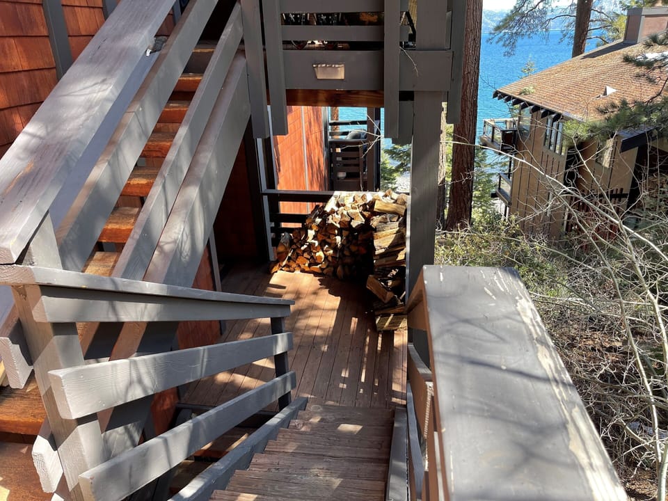 Stair down to front door. 