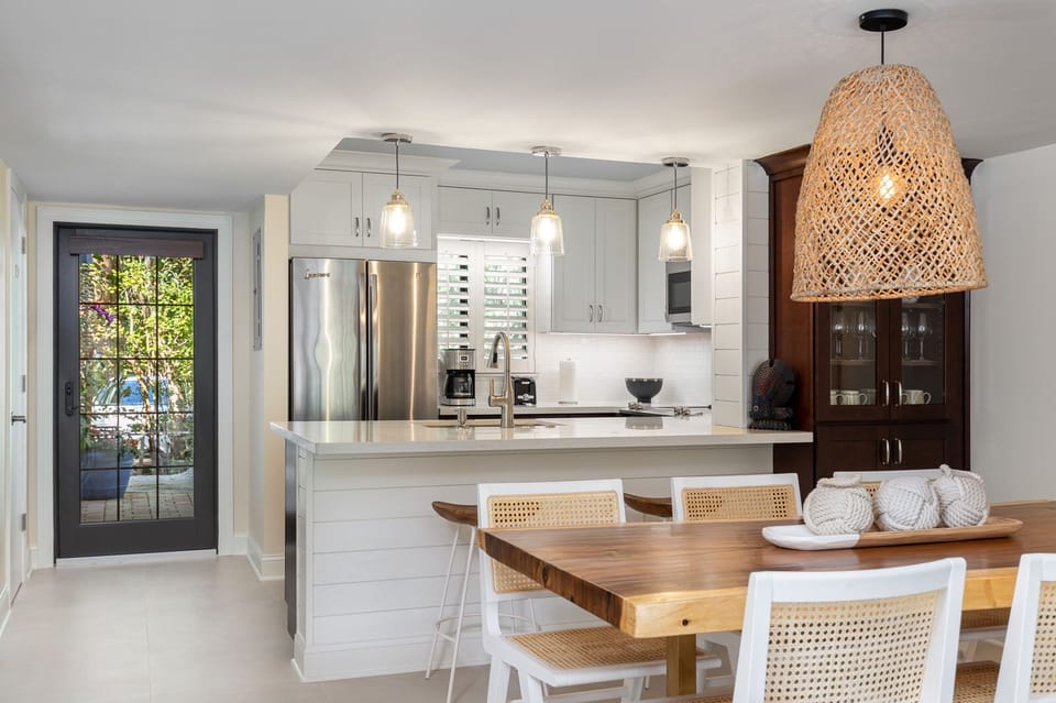 Open kitchen and dining