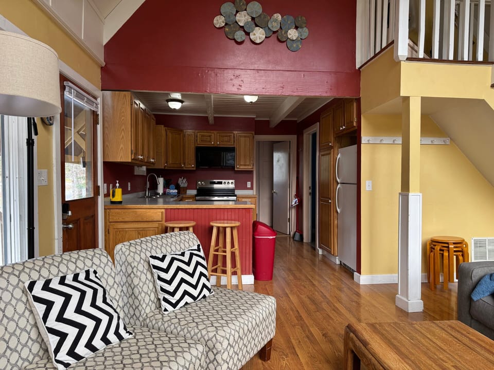 Kitchen is open to the living room