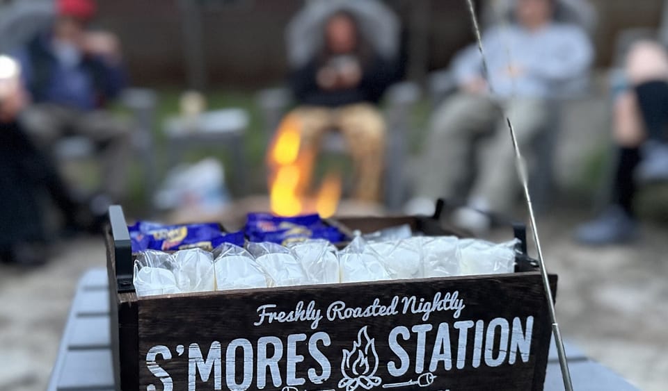 S'mores station for evenings around the campfire. FREE firewood on site!