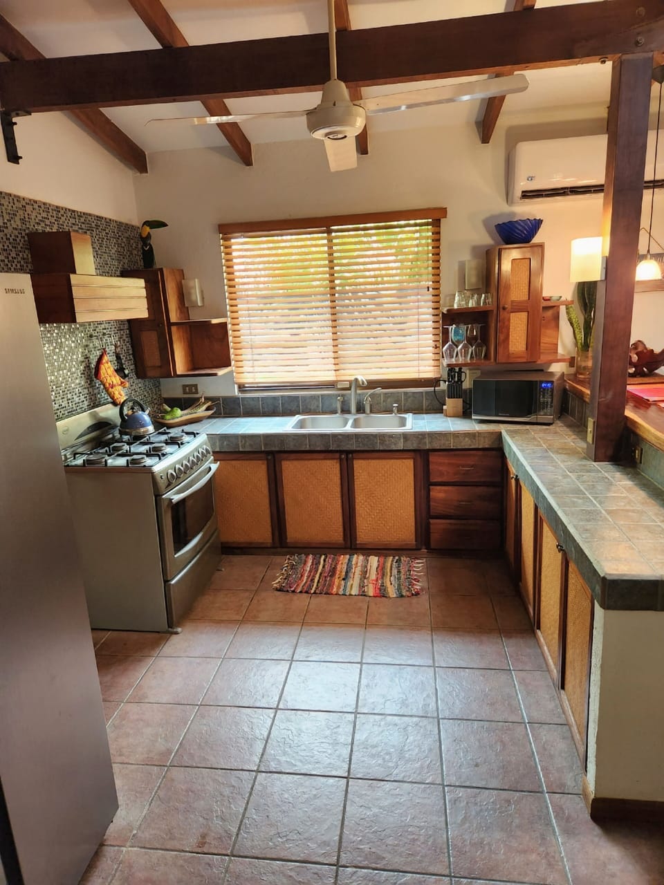 Fully equipped kitchen adjoins the master bedroom.