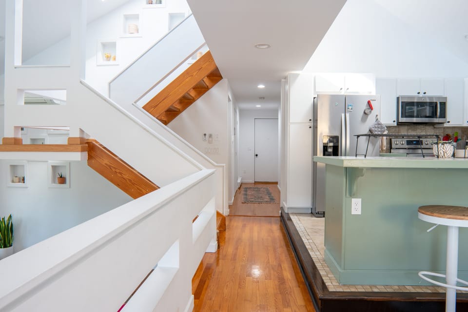 Kitchen and stair way 