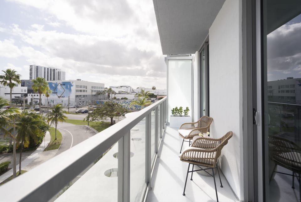 Step out onto your private balcony.