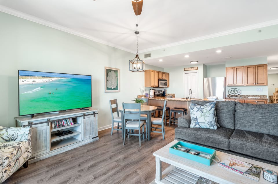 open floor plan - living room, eating area, and kitchen