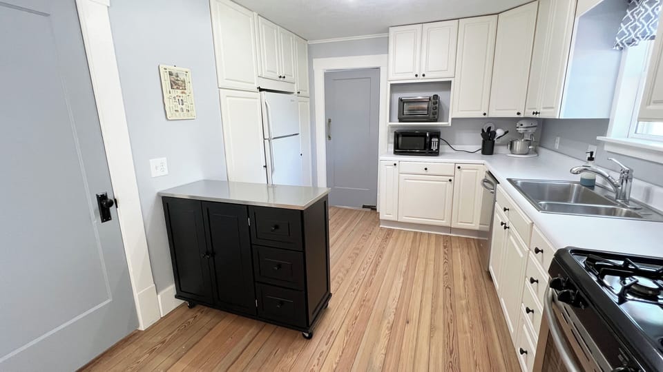 Kitchen fully equipped with everything you need to cook or grill out.