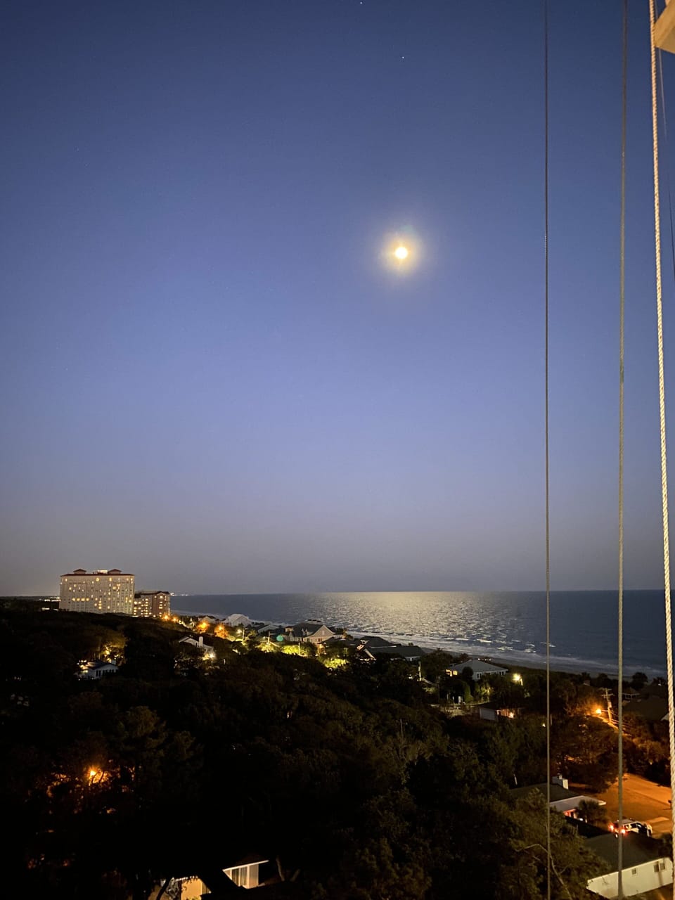 Beautiful moon view from the balcony!