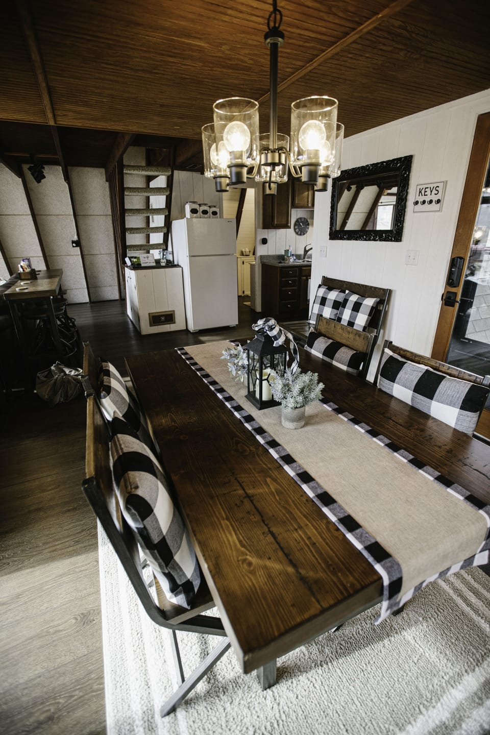 Dining room opens into the family room and kitchen.